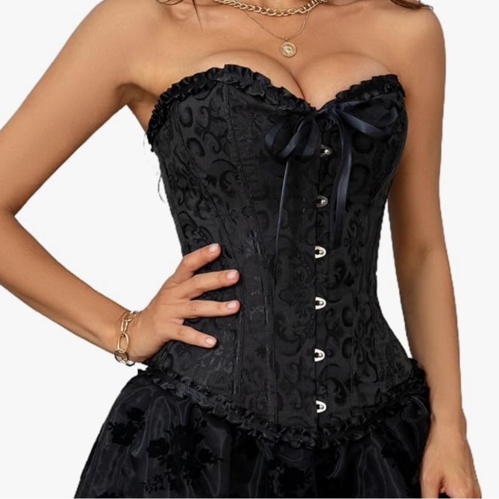 Elegant Black Corset Top